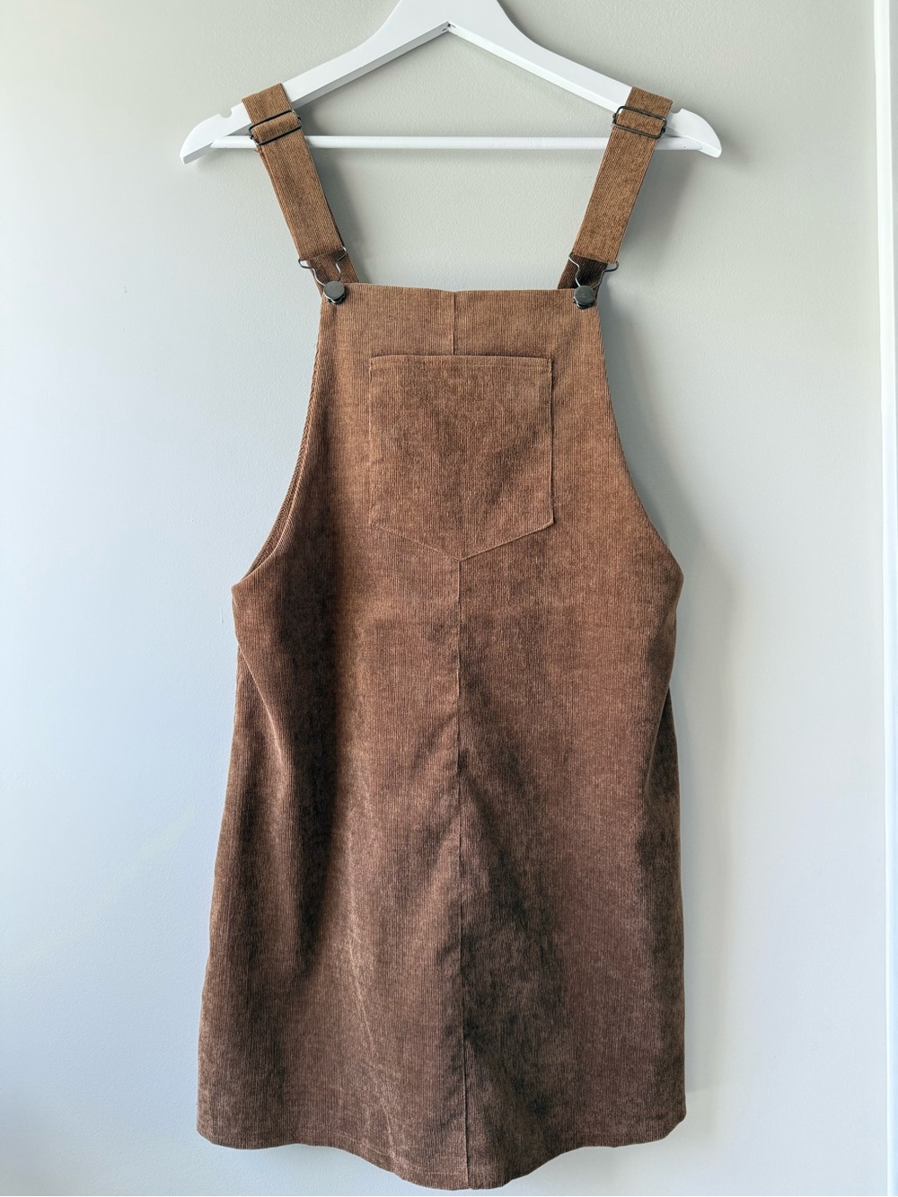 Everly Brown Corduroy Overall Pinafore Dress Size S